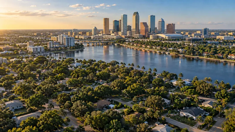 Aerial view of Tampa, FL