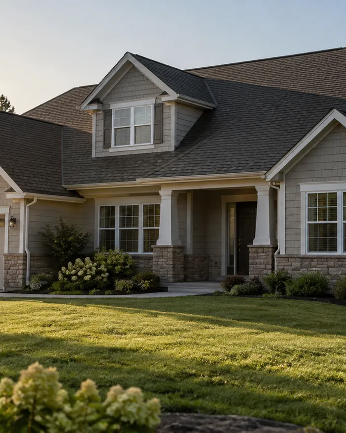A shingle roof with the black streaks gone